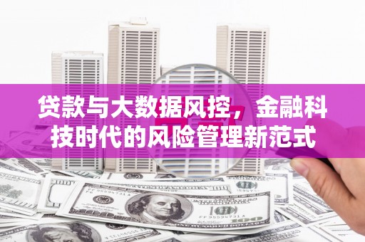 亳州贷款与大数据风控，金融科技时代的风险管理新范式