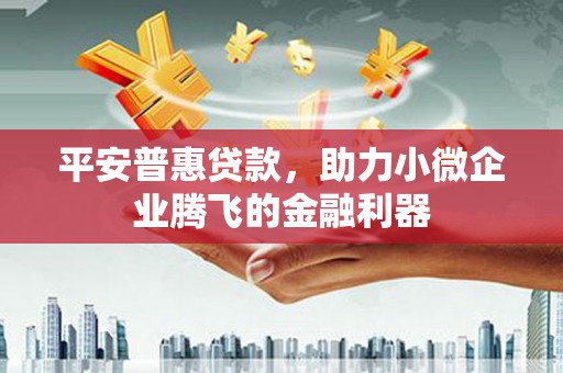 亳州平安普惠贷款，助力小微企业腾飞的金融利器