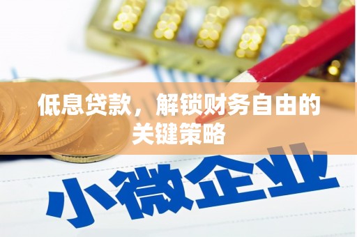 亳州低息贷款，解锁财务自由的关键策略
