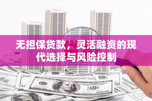 亳州无担保贷款，灵活融资的现代选择与风险控制
