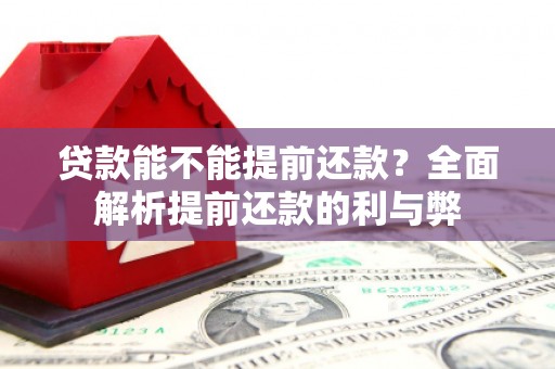 亳州贷款能不能提前还款？全面解析提前还款的利与弊