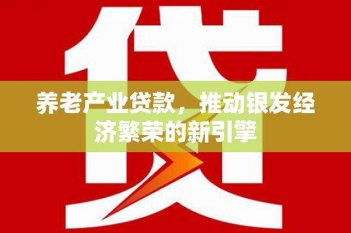 亳州养老产业贷款，推动银发经济繁荣的新引擎
