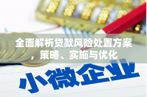 亳州全面解析贷款风险处置方案，策略、实施与优化