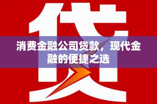 亳州消费金融公司贷款，现代金融的便捷之选